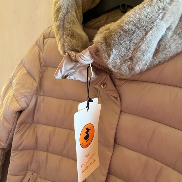 Save the Duck Dalea Faux Fur Collar Puffer Long - Picture 6 of 14